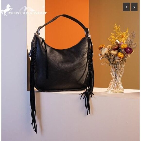 MW1272G-918 Montana West Floral Tooled Concealed Carry Hobo - Picture 11 of 16